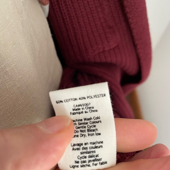 Burgundy!🌺 NWT L Jackson Rowe Supermoon longline open cardigan duster cotton mix - Picture 10 of 11